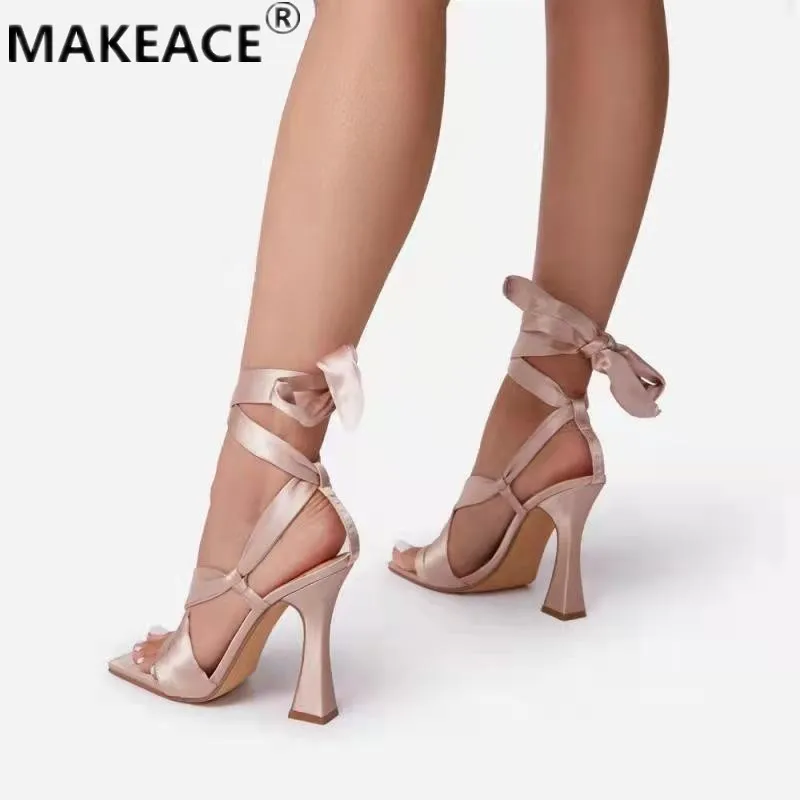 Ladies Sandals Fashion High Heel Open Toe Women's Shoes Summer New Style Roman Foot Nude Lace Party Shoes Beach Slippers
Ladies Sandals Fashion High Heel Open Toe Women's Shoes Summer New Style Roman Foot Nude Lace Party Shoes Beach Slippers