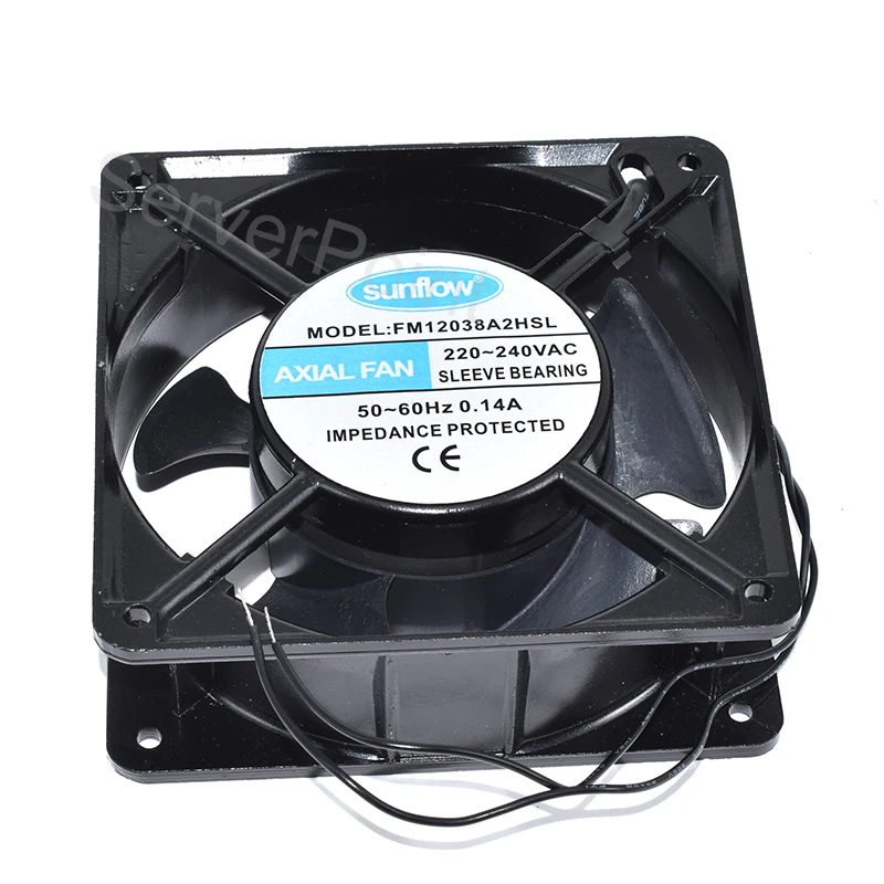 Well Tested FM12038A2HSL AC 220V 240V 0.14A 12038 12CM 120*120*38mm 2 Wires Axial Cooling Fan
Well Tested FM12038A2HSL AC 220V 240V 0.14A 12038 12CM 120*120*38mm 2 Wires Axial Cooling Fan