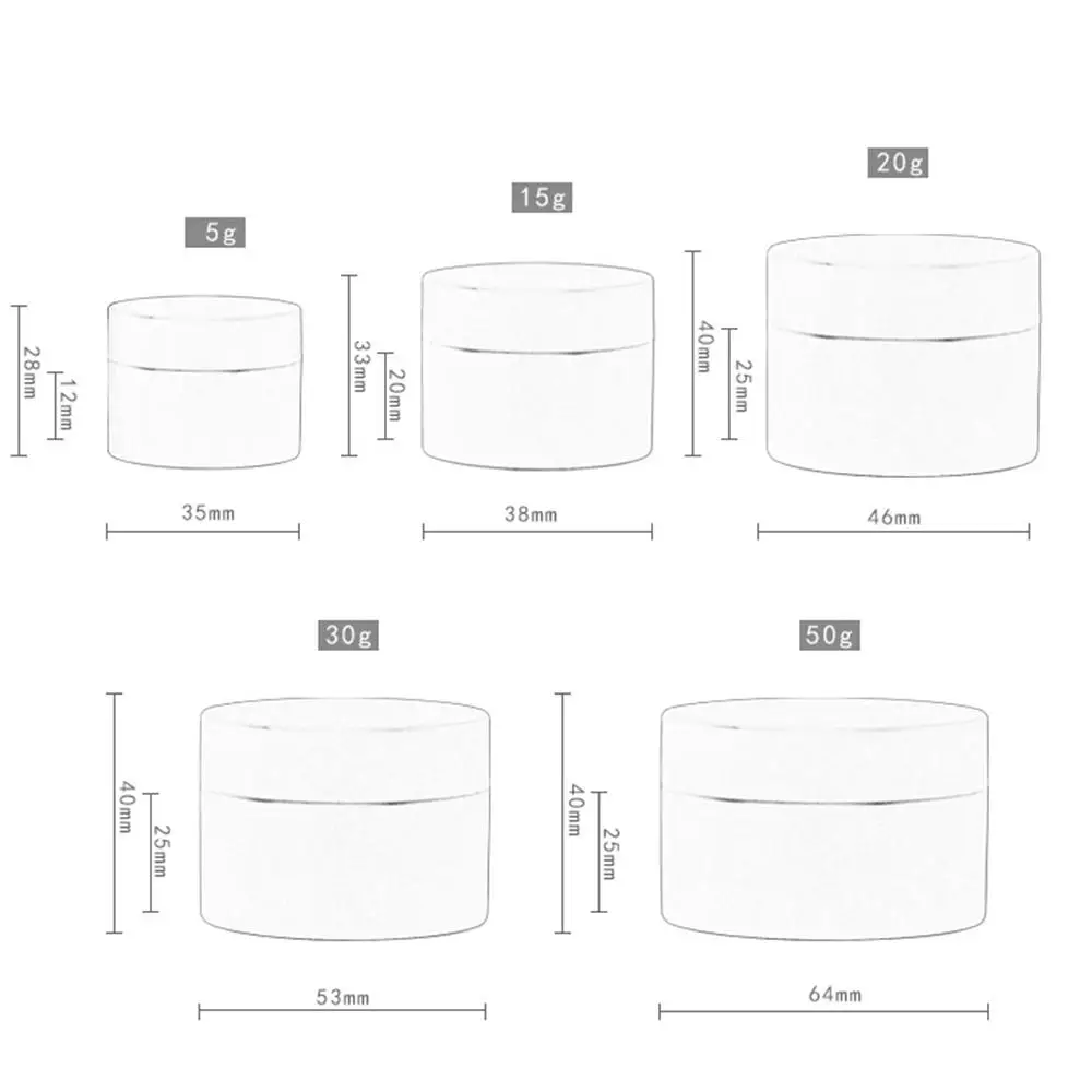 1pcs5/15/20/30/50g Empty Cosmetic Container Travel Pp Facial Cream Jar Cosmetic Plastic Box Cosmetic Packaging Refillable Bottle
1pcs5/15/20/30/50g Empty Cosmetic Container Travel Pp Facial Cream Jar Cosmetic Plastic Box Cosmetic Packaging Refillable Bottle