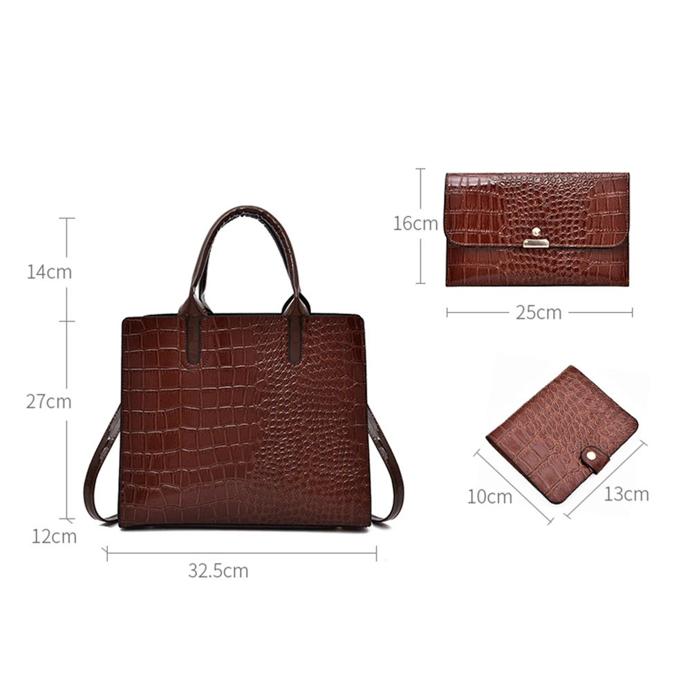 Women PU Alligator Pattern Bag Pure Color Shoulder Fashion Ladies Card Holder Luxurious Chains Large Capacity Messenger Bag
Women PU Alligator Pattern Bag Pure Color Shoulder Fashion Ladies Card Holder Luxurious Chains Large Capacity Messenger Bag