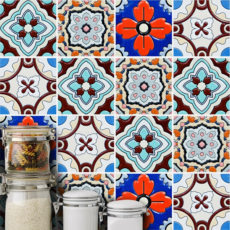 10Pcs Tile Sticker Waterproof Wall Floor Stickers Mediterranean Moroccan Backsplash Kitchen Tile Sticker Bathroom Wallpaper
10Pcs Tile Sticker Waterproof Wall Floor Stickers Mediterranean Moroccan Backsplash Kitchen Tile Sticker Bathroom Wallpaper