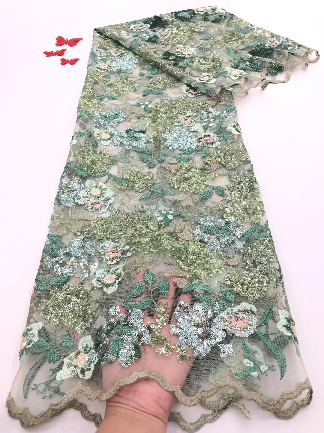 African Lace with Sequins Embroidery Textile Lace Fabric High Quality Sequins French Tulle Lace Fabrics for Wedding Party
African Lace with Sequins Embroidery Textile Lace Fabric High Quality Sequins French Tulle Lace Fabrics for Wedding Party