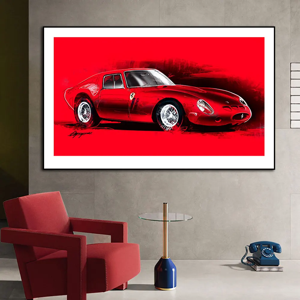 250 GT0 Blue Drawing AUTOMOBILE Classic Car Poster Print On Canvas Painting Home Decor Wall Art Picture For Living Room
250 GT0 Blue Drawing AUTOMOBILE Classic Car Poster Print On Canvas Painting Home Decor Wall Art Picture For Living Room