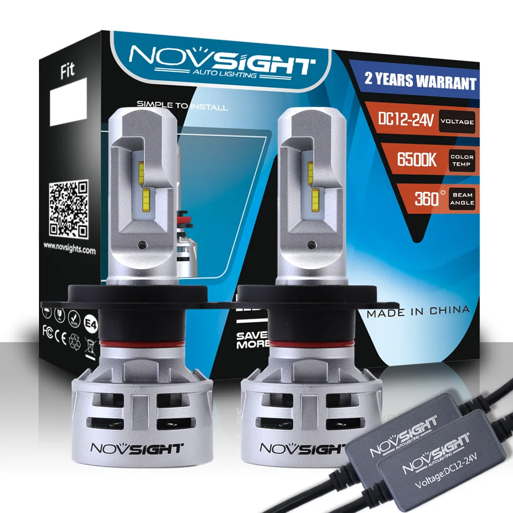 2x Car LED Headlight Bulbs NOVSIGHT H4 60W 10000LM 6500K White With TX-CSP LED Chips IP65 Rated Waterproof
2x Car LED Headlight Bulbs NOVSIGHT H4 60W 10000LM 6500K White With TX-CSP LED Chips IP65 Rated Waterproof