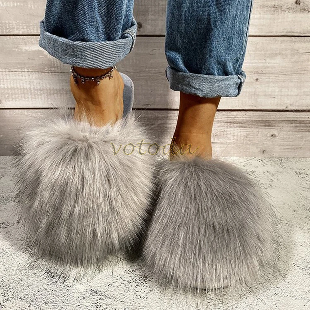 New Women Plush Slippers Fluffy Faux Fur Slides Indoor Furry Soft Flip Flops House Warm Flat Slippers Fashion Winter Woman Shoes
New Women Plush Slippers Fluffy Faux Fur Slides Indoor Furry Soft Flip Flops House Warm Flat Slippers Fashion Winter Woman Shoes