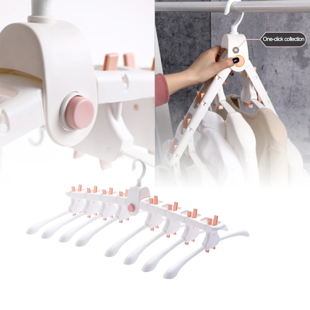 Household Multifunctional Storage Artifact Plastic Hanger Drying Rack 360 Degree Rotating Folding Hanger
Household Multifunctional Storage Artifact Plastic Hanger Drying Rack 360 Degree Rotating Folding Hanger