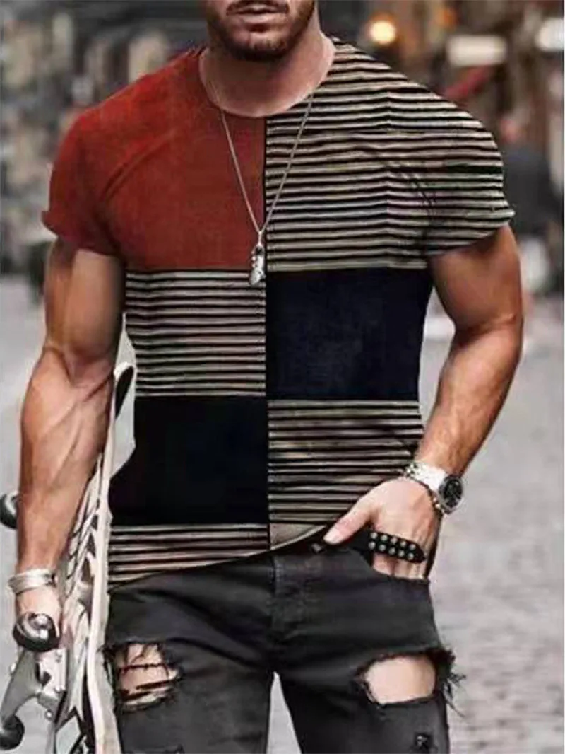2021 European and American new men's casual round neck short-sleeved digital printing Slim pullover men's T-shirt
2021 European and American new men's casual round neck short-sleeved digital printing Slim pullover men's T-shirt