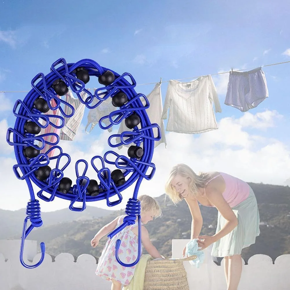 Portable Travel Clothesline for Hotel Camping Indoor Outdoor Adjustable End Hooks 12 Clothespin Movable Locking Beads
Portable Travel Clothesline for Hotel Camping Indoor Outdoor Adjustable End Hooks 12 Clothespin Movable Locking Beads