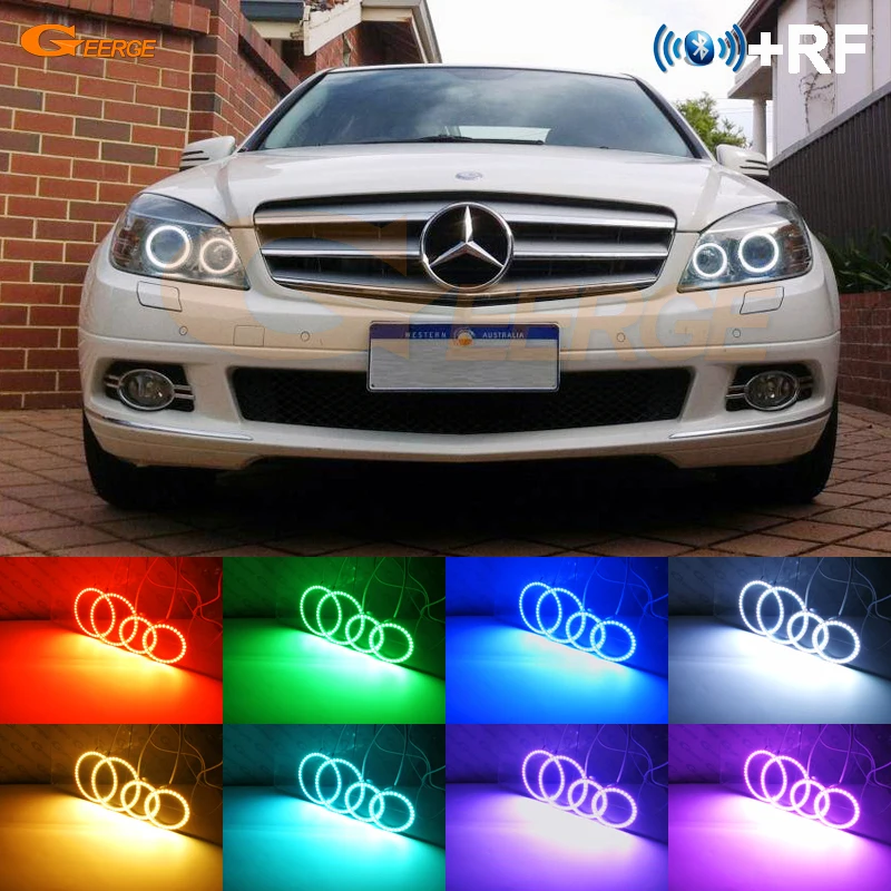 Для MERCEDES BENZ C Class W204 C280 C300 C350 C63 pre facelift RF remote Bluetooth APP многоцветный RGB комплект