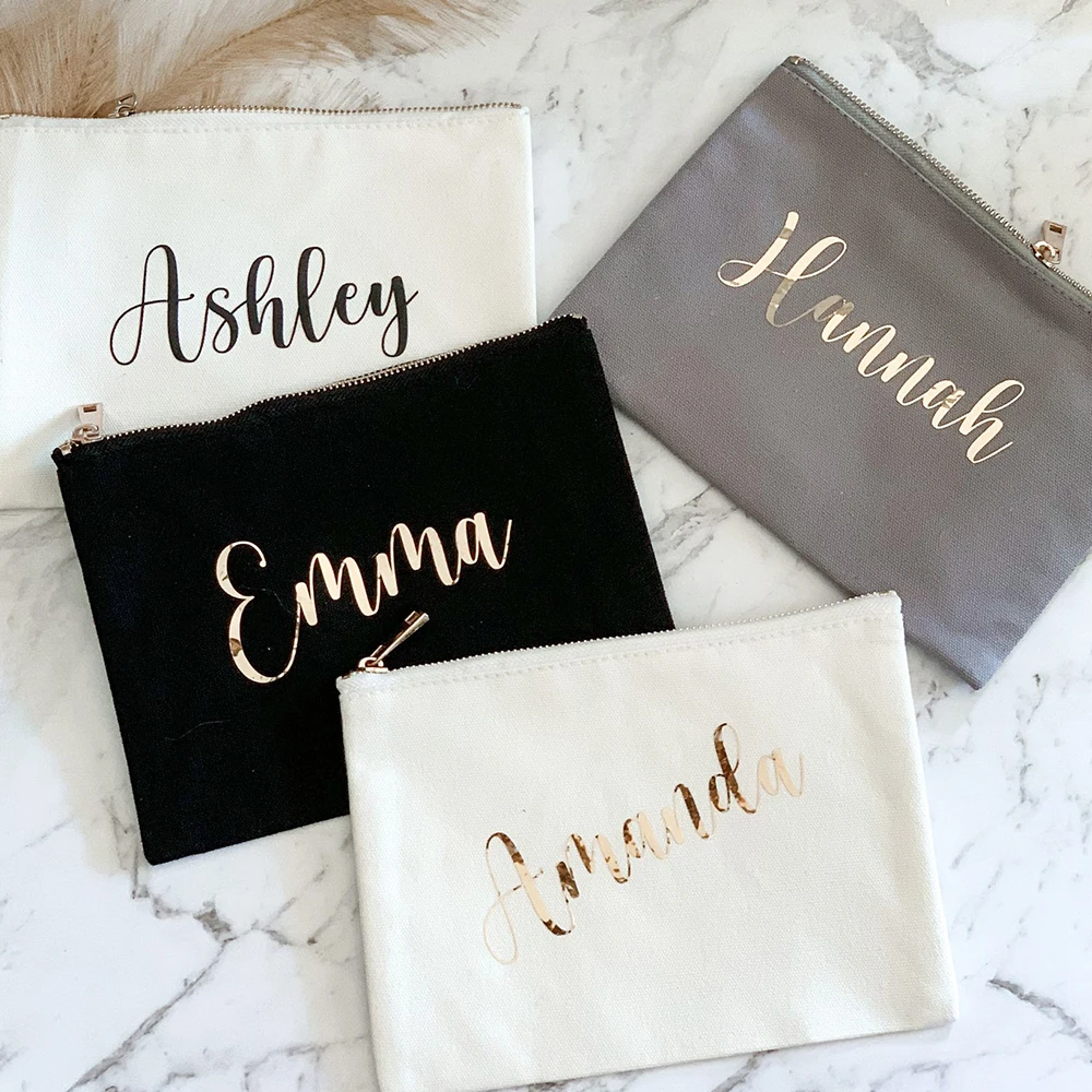 Personalized Makeup Bag Bridesmaid Gift Custom Name Monogram Cosmetic Bag For Bridesmaid Makeup Bag Wedding Party Favors
Personalized Makeup Bag Bridesmaid Gift Custom Name Monogram Cosmetic Bag For Bridesmaid Makeup Bag Wedding Party Favors