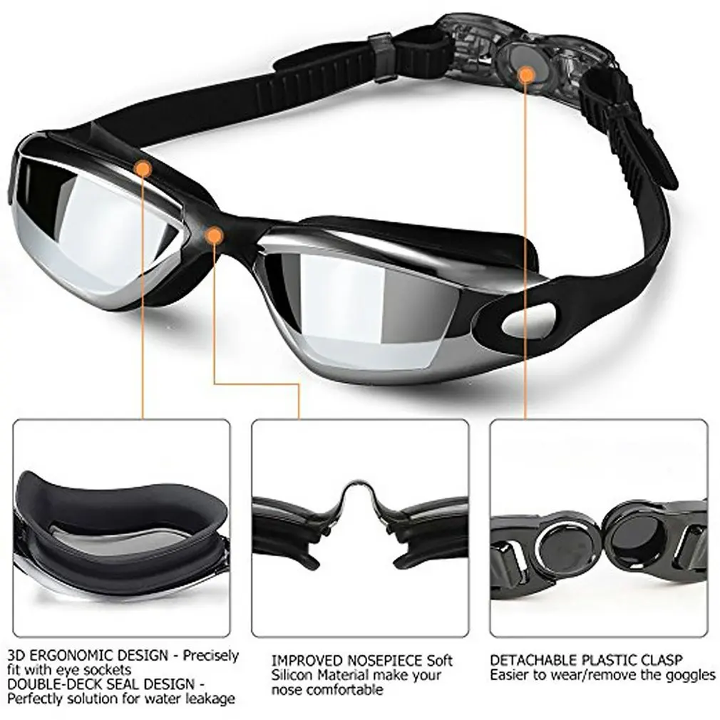 Adult Anti Fog Silicone Swimming Glasses Anti Fog Coating Treatment Of Lens Golden Angle Vision Design
Adult Anti Fog Silicone Swimming Glasses Anti Fog Coating Treatment Of Lens Golden Angle Vision Design