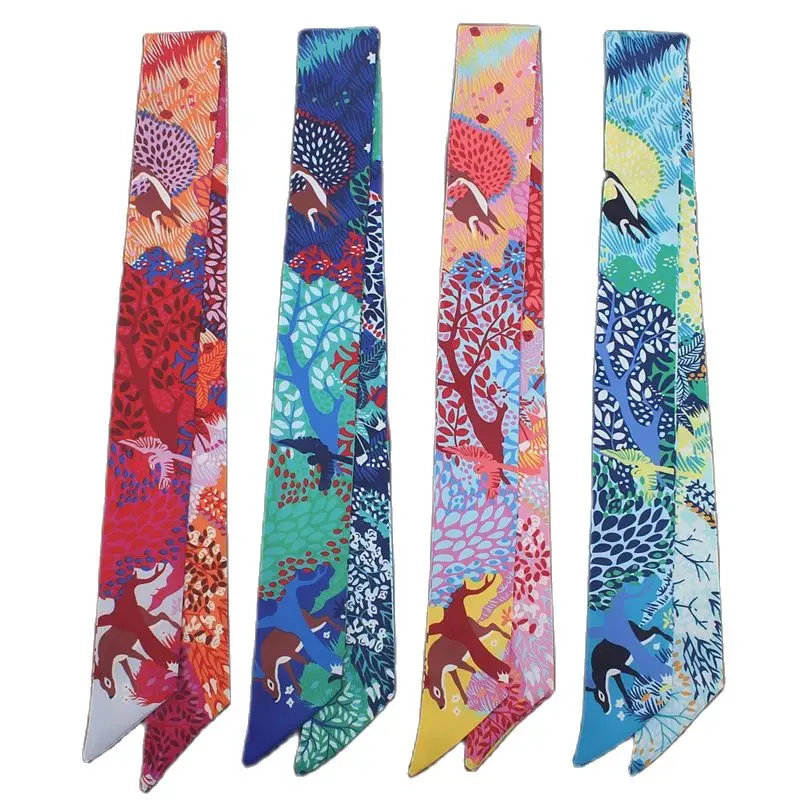 New Bag Scarf Ribbon Tropical Rainforest Fawn Print Ladies Luxury Tight Long Scarf and Shawl Beach Women's Turban Headband M44
New Bag Scarf Ribbon Tropical Rainforest Fawn Print Ladies Luxury Tight Long Scarf and Shawl Beach Women's Turban Headband M44