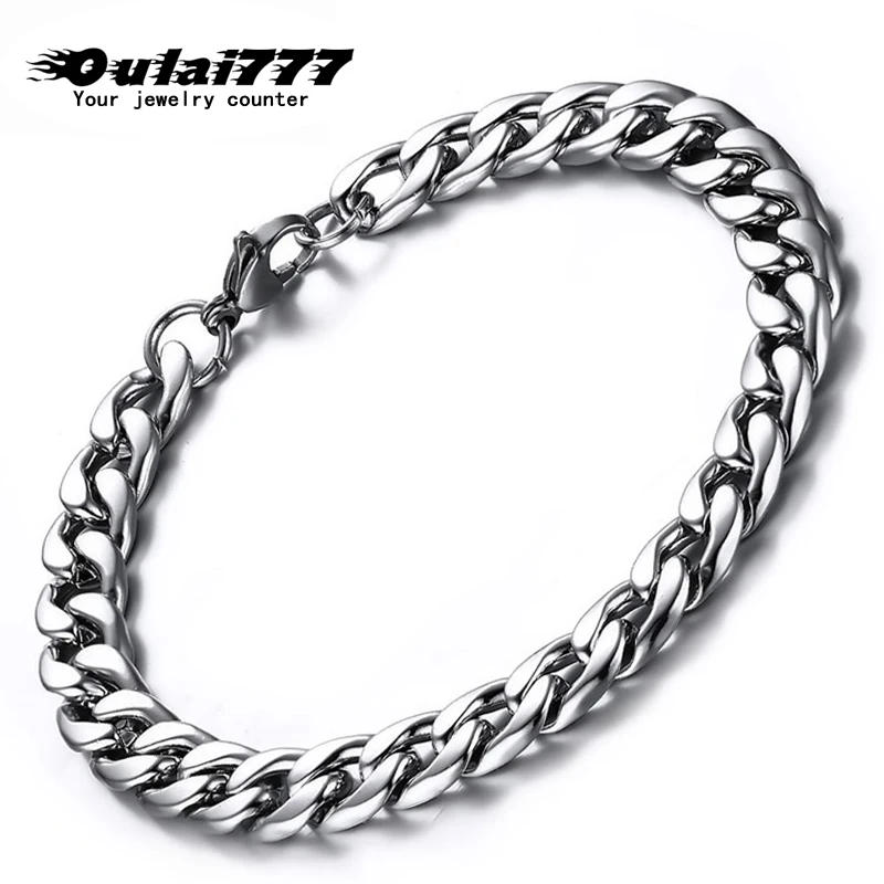 oulai777 chain on hand for Wholesale stainless steel mens bracelet 2019 cuban link bracelet men accessories fasion jewellery
oulai777 chain on hand for Wholesale stainless steel mens bracelet 2019 cuban link bracelet men accessories fasion jewellery