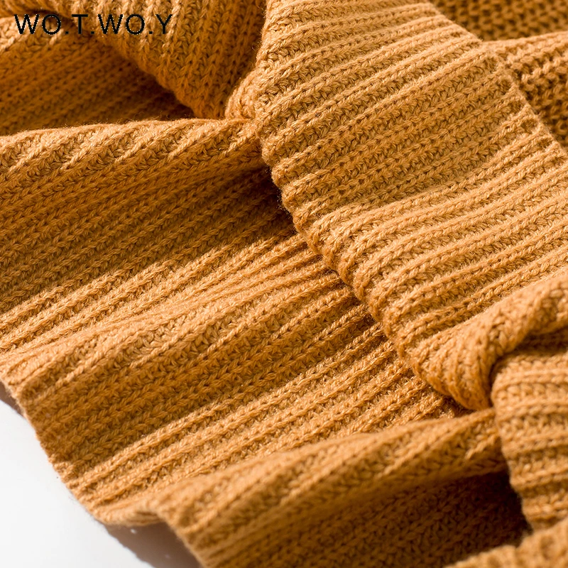 WOTWOY Thick Knitted V-neck Sweater Women Autumn Winter Long Sleeve Solid Cashmere Jumpers Female Casual Loose Pullover Tops
WOTWOY Thick Knitted V-neck Sweater Women Autumn Winter Long Sleeve Solid Cashmere Jumpers Female Casual Loose Pullover Tops