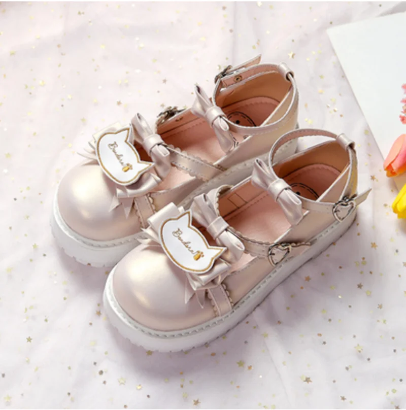 Sweet lolita shoes vintage round head thick bottom women shoes cute cat bowknot bandage kawaii shoes loli cosplay kawaii girl
Sweet lolita shoes vintage round head thick bottom women shoes cute cat bowknot bandage kawaii shoes loli cosplay kawaii girl