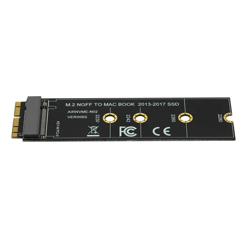 M.2 NVME SSD Convert Adapter Card for MacBook Air Pro Retina 2013-2017 NVME/AHCI SSD Kit for A1465 A1466 A1398 A1502
M.2 NVME SSD Convert Adapter Card for MacBook Air Pro Retina 2013-2017 NVME/AHCI SSD Kit for A1465 A1466 A1398 A1502