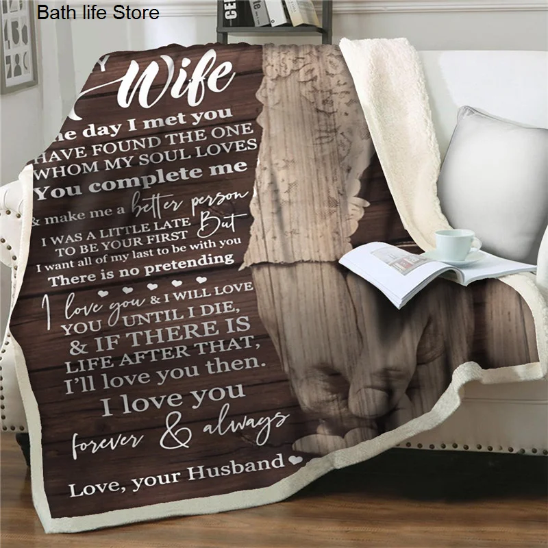 Express Love Flannel Blankets To My wife Great Birthday Christmas Gift Plush Throw Blanket On beds Sofa Bedspreads Home textiles
Express Love Flannel Blankets To My wife Great Birthday Christmas Gift Plush Throw Blanket On beds Sofa Bedspreads Home textiles