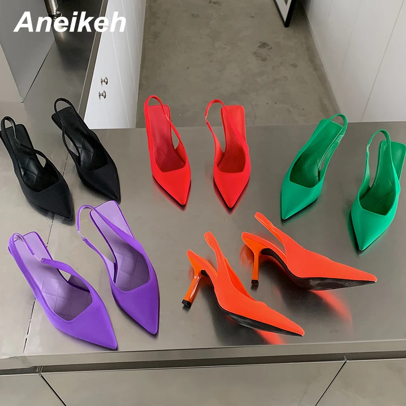 Aneikeh Fashion Leisure Solid Flock Pointed Toe Thin High Heel Women Spring Autumn Pumps Ankle Elastic Band Office Lady Shoes
Aneikeh Fashion Leisure Solid Flock Pointed Toe Thin High Heel Women Spring Autumn Pumps Ankle Elastic Band Office Lady Shoes