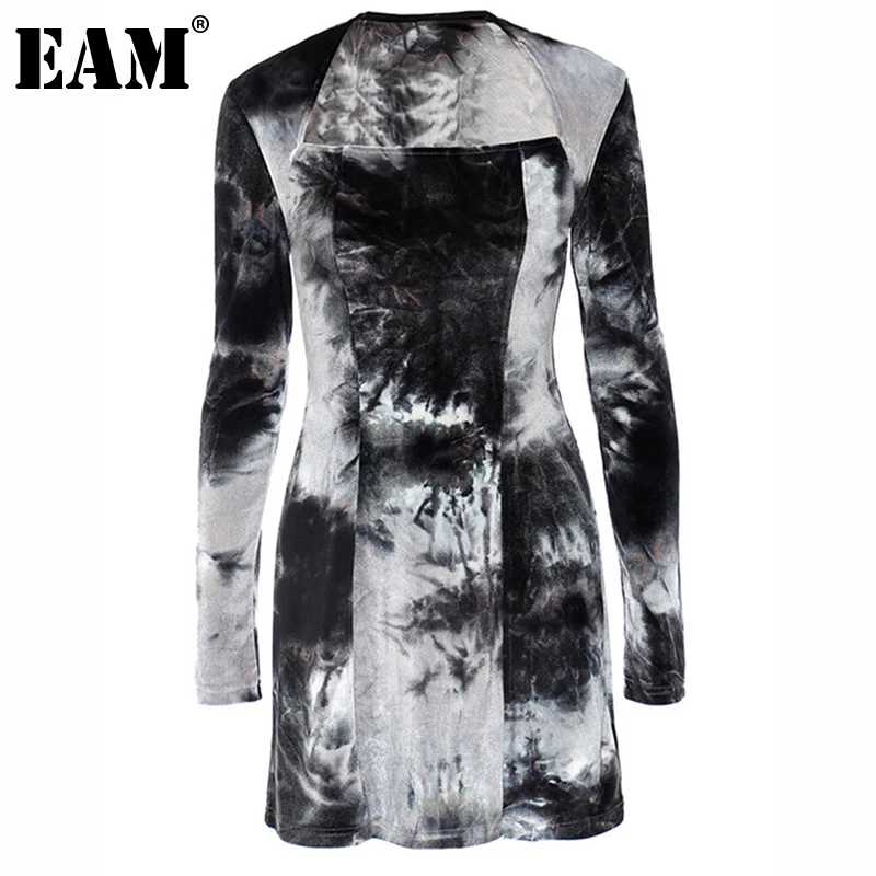 Женское повседневное мини-платье EAM, черное облегающее платье с квадратным воротником и длинными рукавами, весна-осень 2022, 1DE3234 
Женское повседневное мини-платье EAM, черное облегающее платье с квадратным воротником и длинными рукавами, весна-осень 2022, 1DE3234