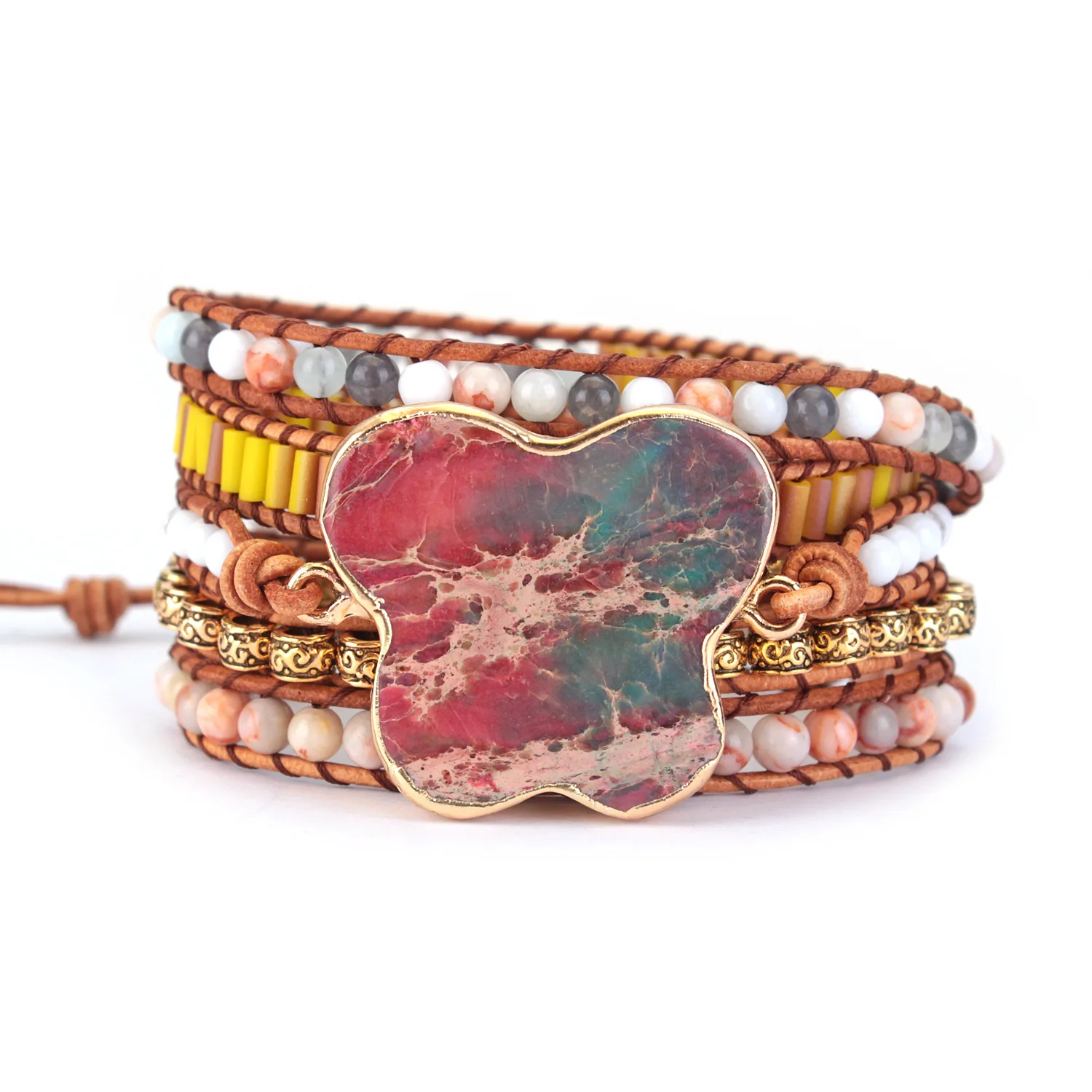 Butterfly Chakra Bracelets Multilayers Women Leather Wrap Bracelets W/ Jaspers Beaded 5X Cuff Bracelet Boho Jewelry Dropshipping
Butterfly Chakra Bracelets Multilayers Women Leather Wrap Bracelets W/ Jaspers Beaded 5X Cuff Bracelet Boho Jewelry Dropshipping