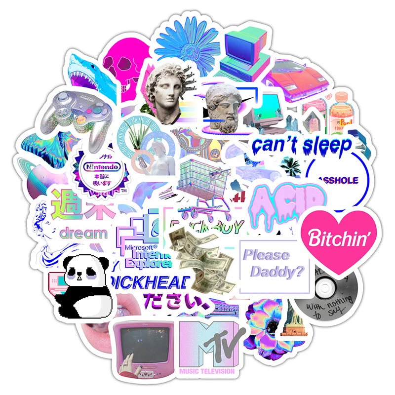 50pcs Art Style Computer Sticker Waterproof Skateboard Luggage Refrigerator Notebook Helmet Cartoon Graffiti Laptop Stickers
50pcs Art Style Computer Sticker Waterproof Skateboard Luggage Refrigerator Notebook Helmet Cartoon Graffiti Laptop Stickers