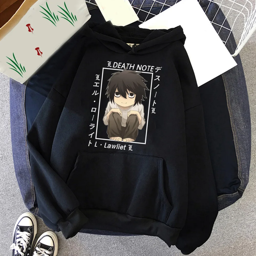 Harajuku Cute Anime L.Lawliet Casual Sportswear DEATH NOTE Print Hoodie Sweatshirt Men Women Unisex
Harajuku Cute Anime L.Lawliet Casual Sportswear DEATH NOTE Print Hoodie Sweatshirt Men Women Unisex