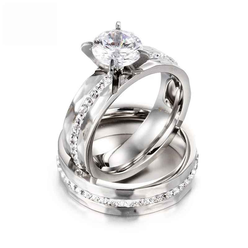 Luxury Zircon Rings Accessories Top Grade Titanium Steel Rings Jewel 2 Color Ring Male Fashion Jewelry Party Gifts Men And Women
Luxury Zircon Rings Accessories Top Grade Titanium Steel Rings Jewel 2 Color Ring Male Fashion Jewelry Party Gifts Men And Women