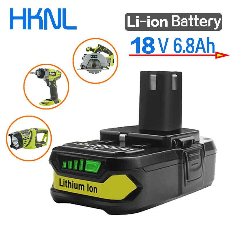 Литий-ионный аккумулятор Ryobi P107 P100 P102 P103 P104 P105 P108 L10 18 в 6800 мАч электроинструменты |
