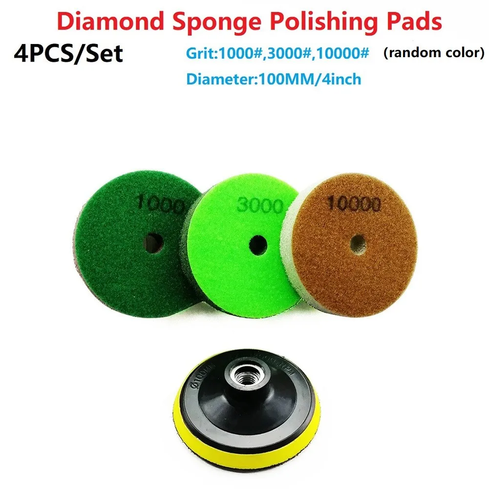 4Pcs/Set 100mm Diamond Sponge Polishing Pads For Polishing Softer Stones Marble Sandstone Sanding Disc For Polisher
4Pcs/Set 100mm Diamond Sponge Polishing Pads For Polishing Softer Stones Marble Sandstone Sanding Disc For Polisher