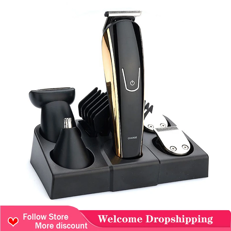 Cordless Precision Trimmer 6 In 1 Grooming Kit Waterproof Usb Rechargeable Hair Clippers Body Mustache Nose Hair Groomer
Cordless Precision Trimmer 6 In 1 Grooming Kit Waterproof Usb Rechargeable Hair Clippers Body Mustache Nose Hair Groomer