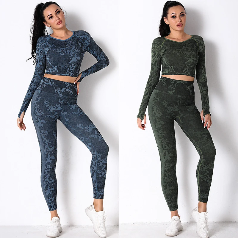 Women's Tracksuit Yoga Set Sportswear Gym Workout Clothes Fitness Long Sleeve Top High Waist Push-up Leggings Sports Suit
Women's Tracksuit Yoga Set Sportswear Gym Workout Clothes Fitness Long Sleeve Top High Waist Push-up Leggings Sports Suit