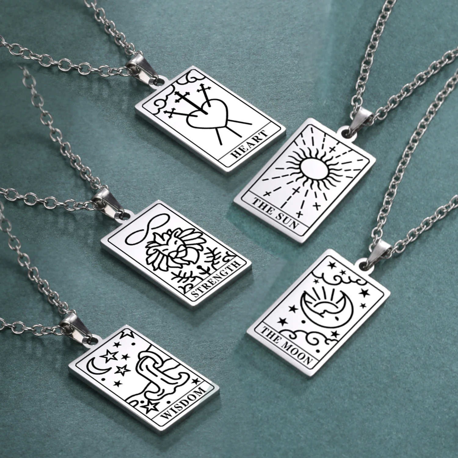 Unift Tarot Cards Necklace Lucky Hope Wealth Amulet Vintage Punk Accessories Neck Necklace Stainless Steel Jewelry Hot Sale 2022
Unift Tarot Cards Necklace Lucky Hope Wealth Amulet Vintage Punk Accessories Neck Necklace Stainless Steel Jewelry Hot Sale 2022