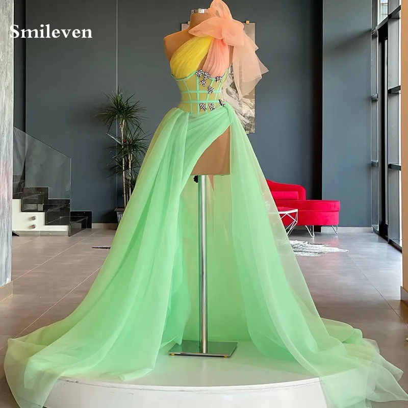 Smileven Hit Color Puff Tulle Evening Dresses Side Split A Line One Shoulder Prom Gowns Floor Length Evening Party Dress 2022
Smileven Hit Color Puff Tulle Evening Dresses Side Split A Line One Shoulder Prom Gowns Floor Length Evening Party Dress 2022