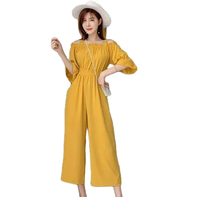 Jumpsuits For Ladies Fashion 2021 Summer New Temperament V-Neck Sleeveless High Waist Was Thin Striped Wide Leg Women Playsuit
Jumpsuits For Ladies Fashion 2021 Summer New Temperament V-Neck Sleeveless High Waist Was Thin Striped Wide Leg Women Playsuit