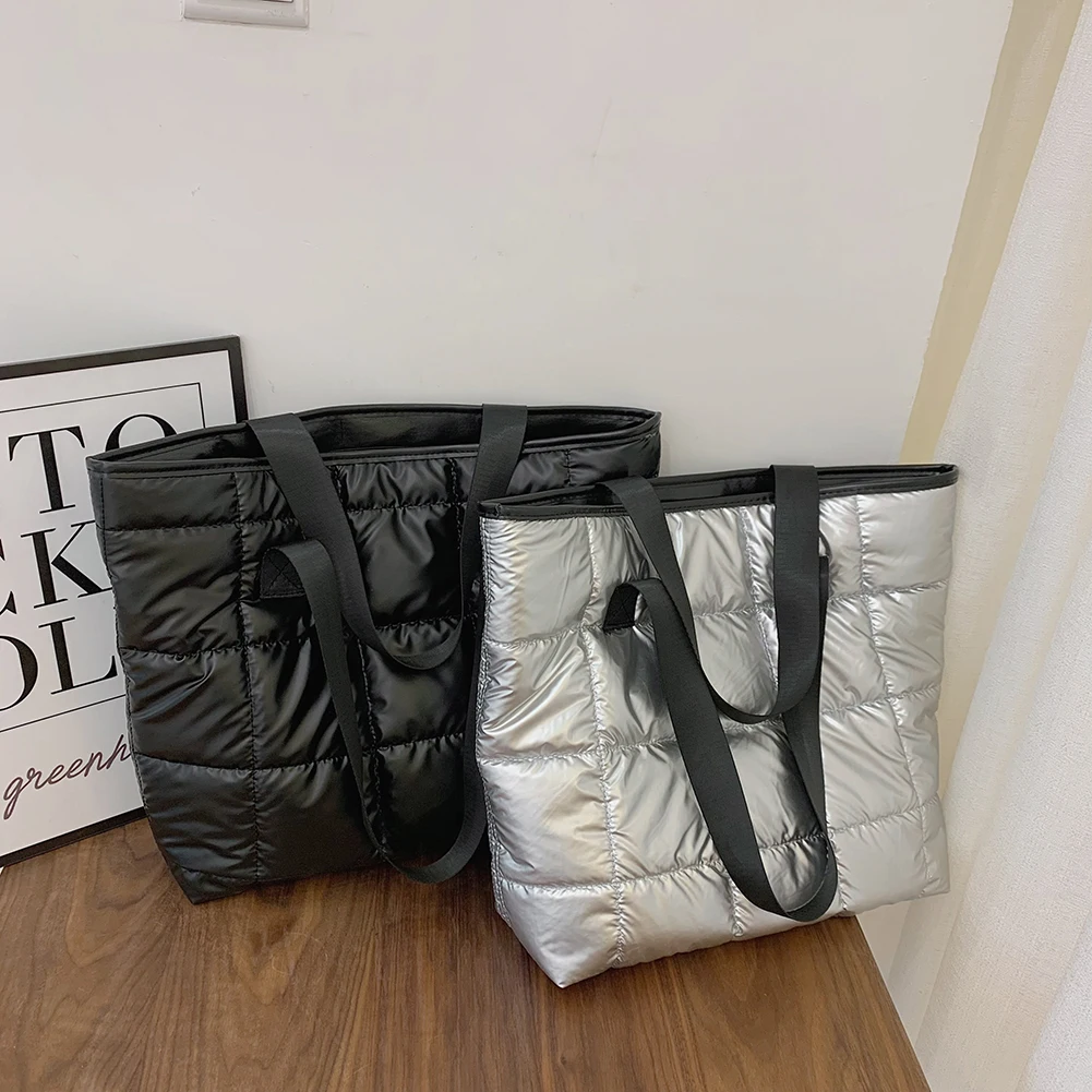 Women Top-Handle Bag Women Fashion Solid Color Shoulder Bag Quilted Lattice Space Padded Bags Vintage Casual Handbags
Women Top-Handle Bag Women Fashion Solid Color Shoulder Bag Quilted Lattice Space Padded Bags Vintage Casual Handbags