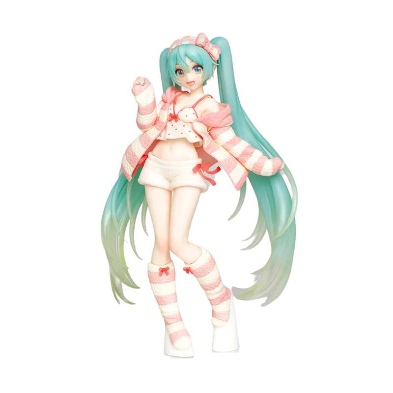Оригинальная кавайная аниме-фигурка TAITO VOCALOID 18 см костюмы Хацунэ Мику комнатная