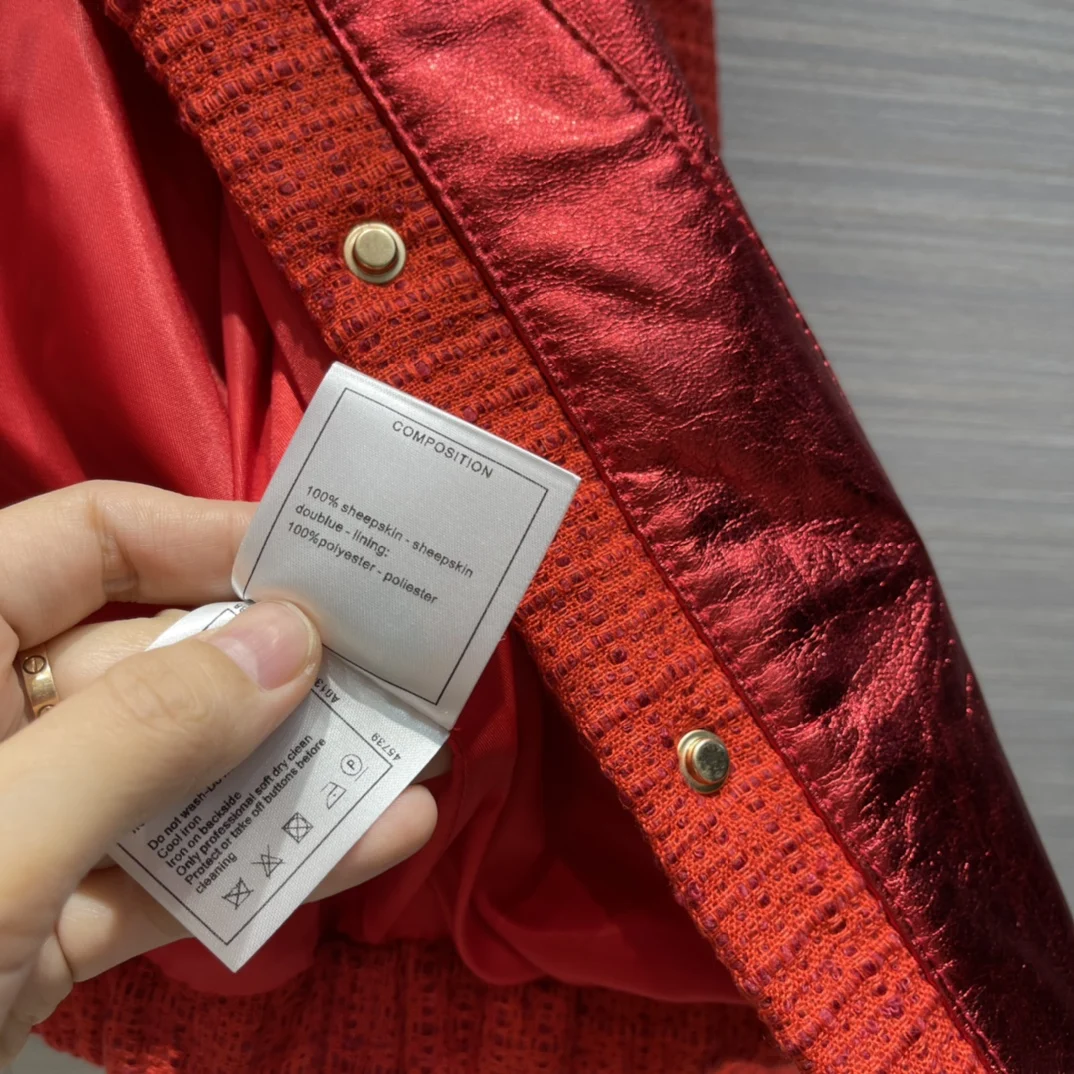 High-street Trends Sheepskin Jackets Women 2021 O-neck Bright Leather Stitching Red Jackets Loose Fashion Baseball Jackets Coats
High-street Trends Sheepskin Jackets Women 2021 O-neck Bright Leather Stitching Red Jackets Loose Fashion Baseball Jackets Coats