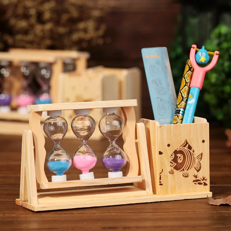 Colorful Hourglass Sandglass Sand Clock Timers Wooden Frame Creative Gift Modern Home Decorations Ornaments 
Colorful Hourglass Sandglass Sand Clock Timers Wooden Frame Creative Gift Modern Home Decorations Ornaments