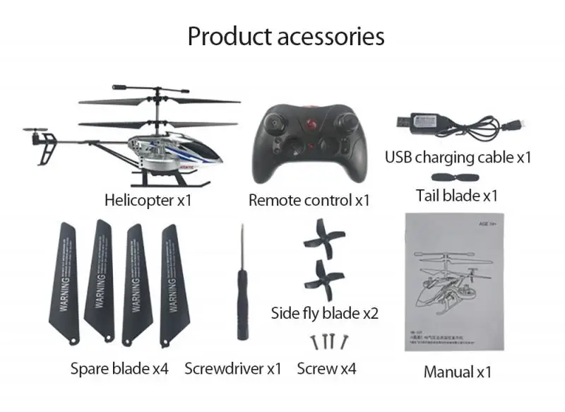 HB321 4 Pass 2.4G Alloy Remote Control Helicopter Air Pressure Fixed Height One Key Take Off And Fall Resistant Aircraft Toy
HB321 4 Pass 2.4G Alloy Remote Control Helicopter Air Pressure Fixed Height One Key Take Off And Fall Resistant Aircraft Toy