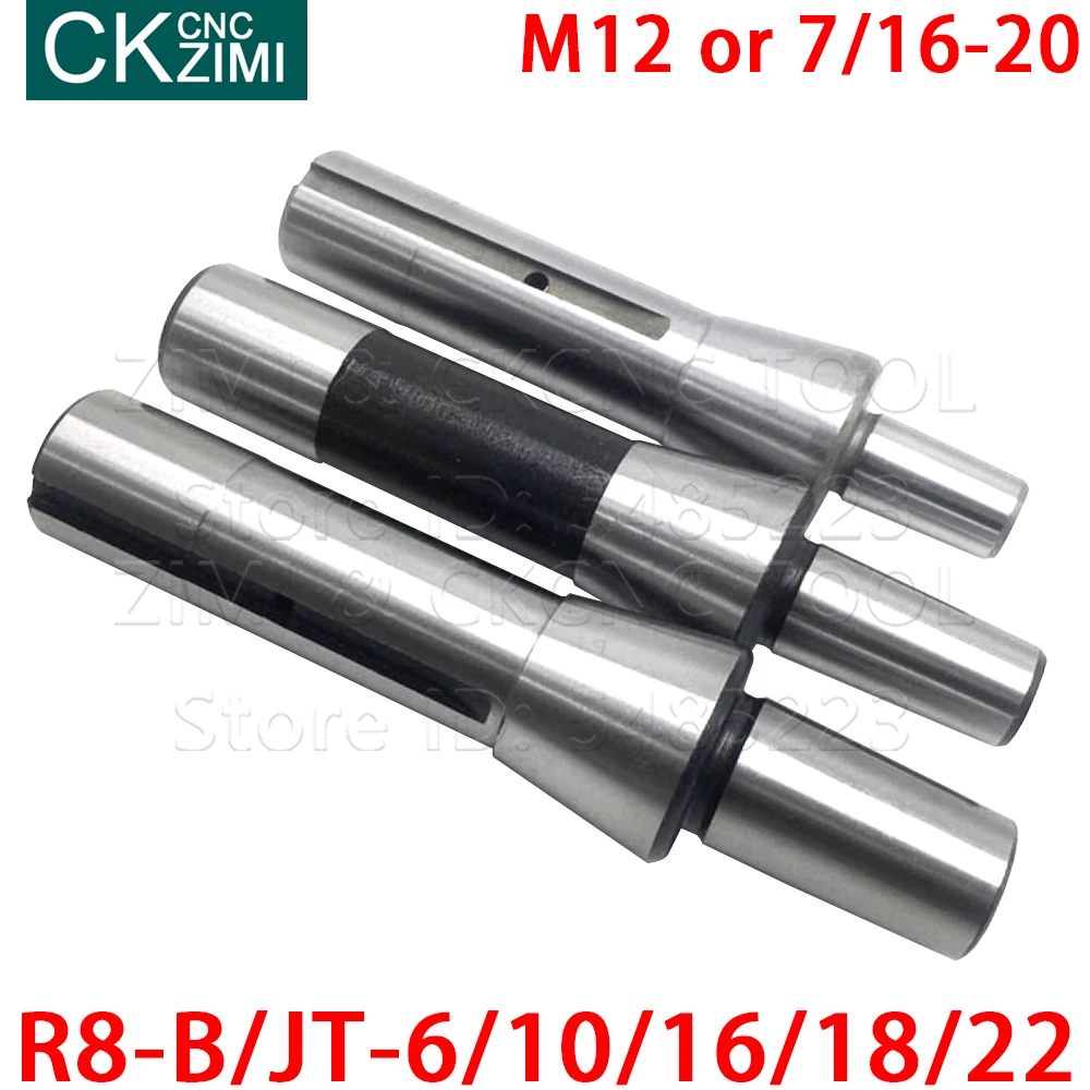 

1P R8 JT6 B10 B16 B18 B22 M12 7/16-20 drill chuck connecting rod turret milling machine R8 drill connecting rod Thread CNC Drill