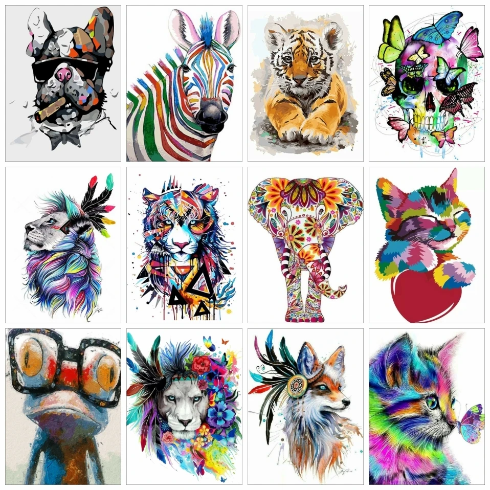 AZQSD Drawing By Numbers Animal Handmade Paint By Numbers For Adults Cat Tiger Home Decoration Wall Art Carfts HandPainted
AZQSD Drawing By Numbers Animal Handmade Paint By Numbers For Adults Cat Tiger Home Decoration Wall Art Carfts HandPainted