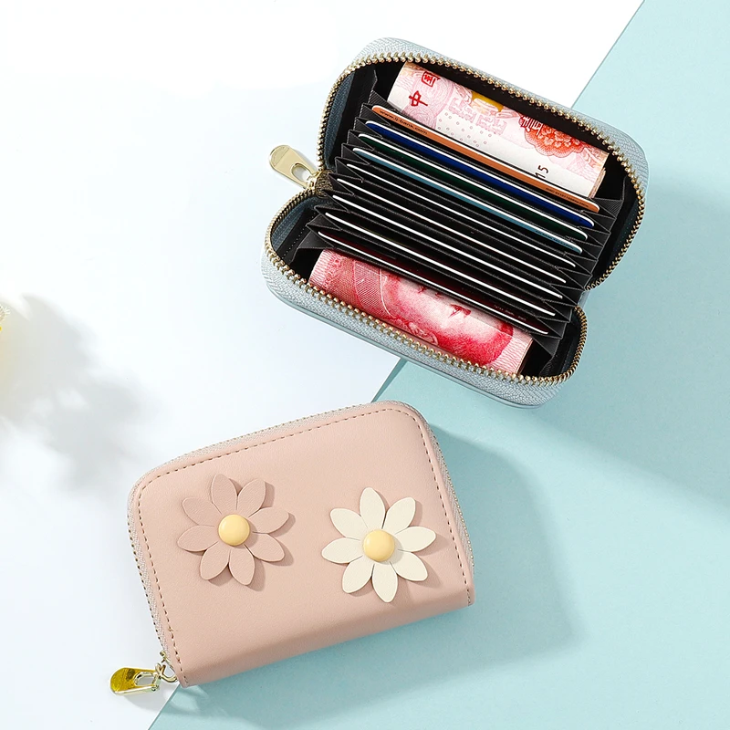 5-Colour Multi-Card Bit Women Wallets Credit PU Leather Flower Zipper Card Holders Coin Purses Girls Money Passport Case
5-Colour Multi-Card Bit Women Wallets Credit PU Leather Flower Zipper Card Holders Coin Purses Girls Money Passport Case