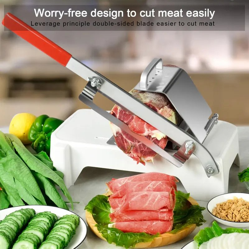 Meat Slicer Meat Slicing Machine Adjustable Alloy+Stainless Steel Meat Vegetables Cutting Machine Kitchen Tools Gadget Household
Meat Slicer Meat Slicing Machine Adjustable Alloy+Stainless Steel Meat Vegetables Cutting Machine Kitchen Tools Gadget Household