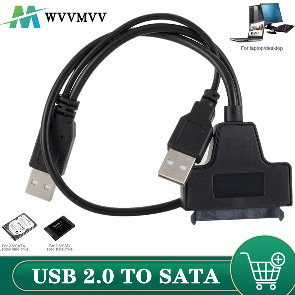WVVMVV SATA to USB 2.0 To 7 15 22pin Adapter Cables External Power For 2.5'' Ssd Hdd Hard Disk Drive Converter
WVVMVV SATA to USB 2.0 To 7 15 22pin Adapter Cables External Power For 2.5'' Ssd Hdd Hard Disk Drive Converter