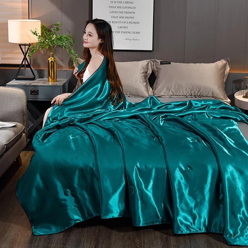 Solid color bamboo fiber quilted quilt cool sense ice silk summer thin quilt washed silk air conditioning quilt plain weave
Solid color bamboo fiber quilted quilt cool sense ice silk summer thin quilt washed silk air conditioning quilt plain weave