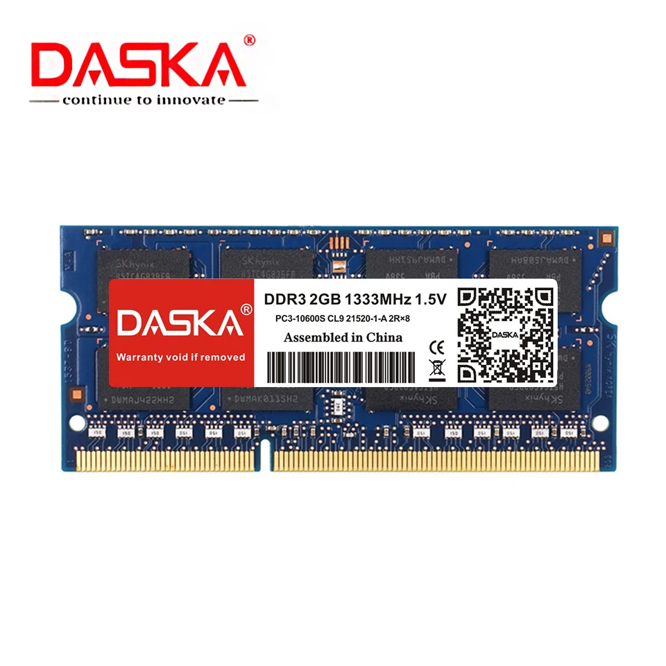 DASKA ноутбук Оперативная память DDR3 2 ГБ/4 ГБ/1600/1333 МГц SO DIMM DDR 3 Тетрадь памяти 204pin 1 5 V