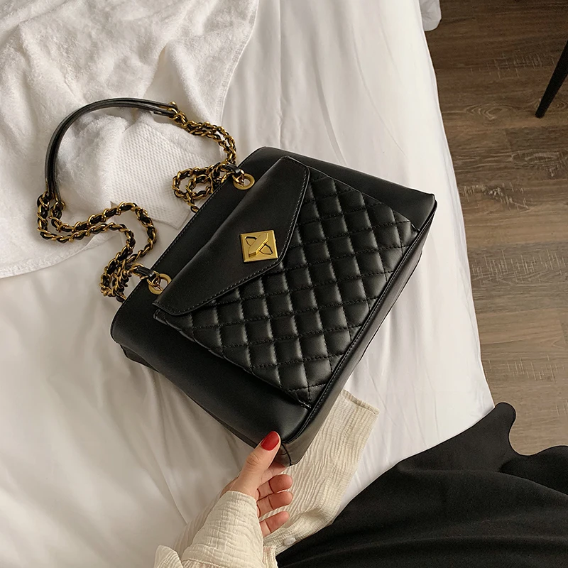 Elegant Female Casual Tote Bag 2020 Fashion New Quality PU Leather Women's Designer Handbag Lingge Chain Shoulder Messenger Bag
Elegant Female Casual Tote Bag 2020 Fashion New Quality PU Leather Women's Designer Handbag Lingge Chain Shoulder Messenger Bag