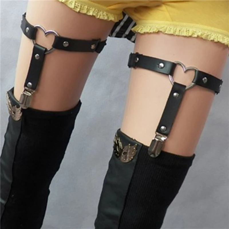 Women Punk Heart Sexy PU Leather Garter Belt Harajuku Elasticity Body Harness Tight Suspender Strap Leg Harness Bondage Belts
Women Punk Heart Sexy PU Leather Garter Belt Harajuku Elasticity Body Harness Tight Suspender Strap Leg Harness Bondage Belts