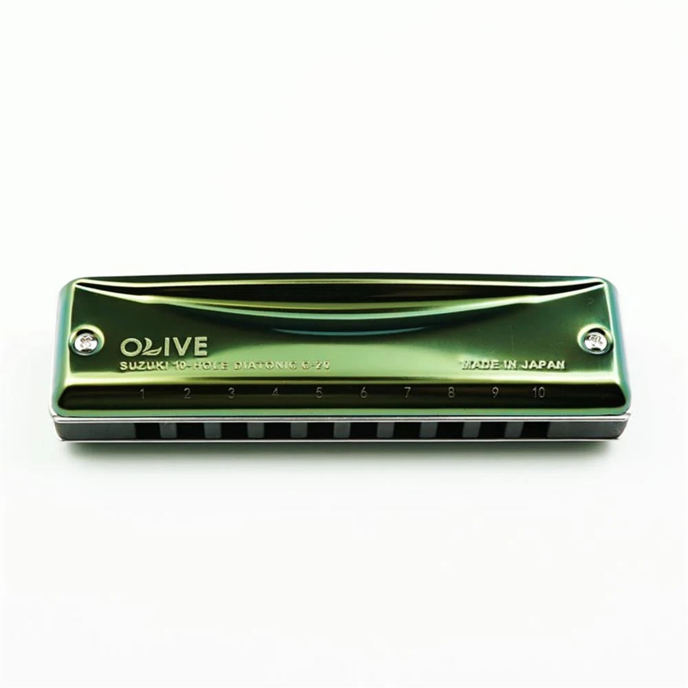 SUZUKI1 C-20 10-Hole 20 Tones Diatonic Harmonica Key of C Blues Mouth Organ with Olive-Green Case Standard Performance Harmonica
SUZUKI1 C-20 10-Hole 20 Tones Diatonic Harmonica Key of C Blues Mouth Organ with Olive-Green Case Standard Performance Harmonica
