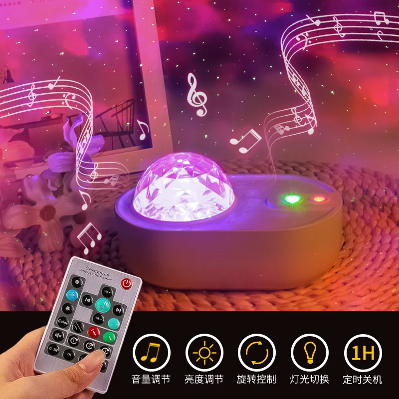 Spaceship Star Night Light Projector Galaxy LED Projection Lamp For Kids Bedroom Home Party Decor White Noise Bluetooth Speaker
Spaceship Star Night Light Projector Galaxy LED Projection Lamp For Kids Bedroom Home Party Decor White Noise Bluetooth Speaker